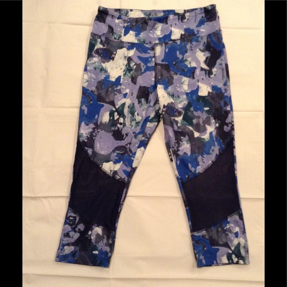 Balance Blue/Purple and Black Crop Legging Medium